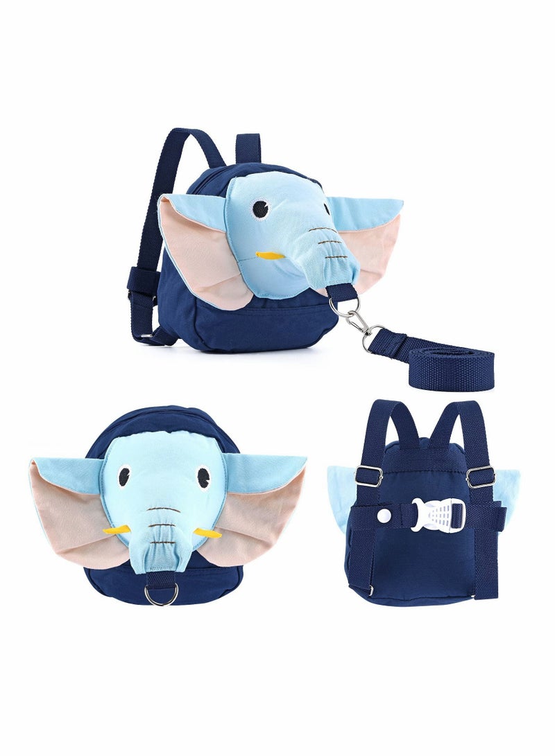 Kids Safety Harness Backpack with Leash Anti Lost Toddler Walking Bag Ideal for Travel and Outdoor Activities Blue - Image 1