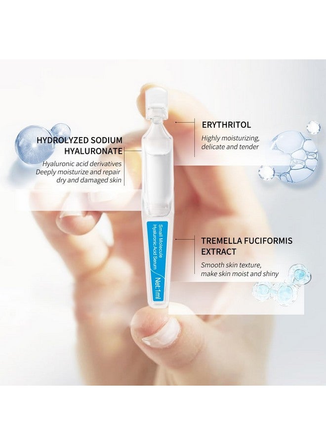 BACHERI Small Molecule Hyaluronic Acid Serum Ampoules for Face, with Sodium Hyaluronate - Moisturizing & Plumping Formula for Youthful Skin - Targets Dryness & Fine Lines - 30 Pcs/Box - Image 4