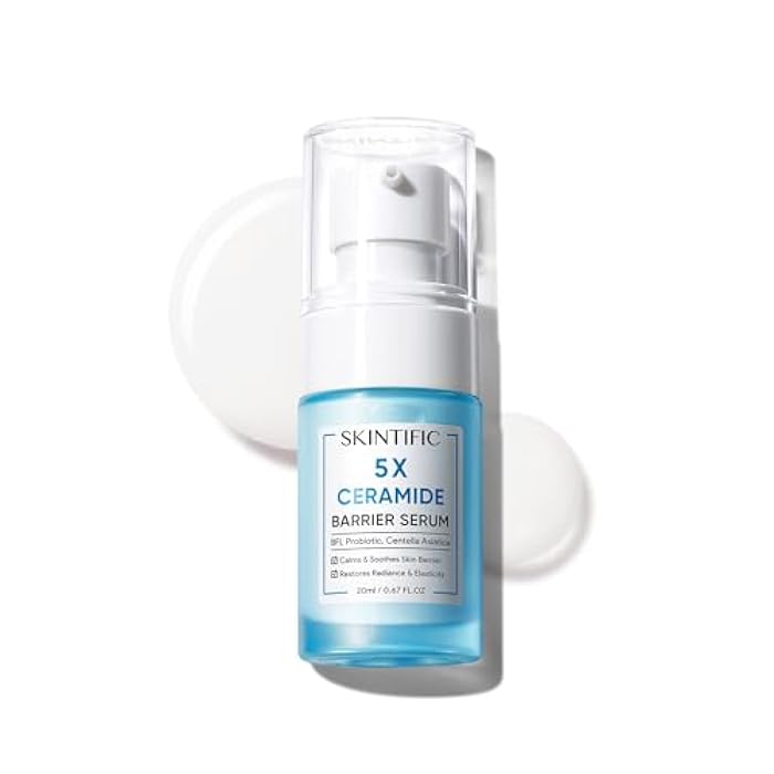 SKINTIFIC 5X Ceramide Barrier Repair Serum for Dry & Sensitive Skin Barrier Repair with Ceramide, Centella and Hyaluronic Acidx, Soothes Sensitive Skin, Reduces Redness & Strengthens Skin Barrier - Image 1