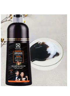 NATURALS Natural black hair dye shampoo with argan oil from Natural Sepi, 400 ml, two pise  - Image 4