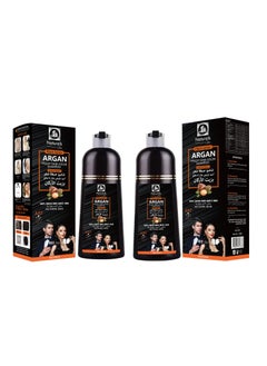 NATURALS Natural black hair dye shampoo with argan oil from Natural Sepi, 400 ml, two pise  - Image 1
