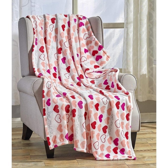 FAITH HOPE LOVE HOME DCOR AMOR ETERNO BE MINE LOVE COLLECTION VALENTINES DAY HEART ULTRA PLUSH THROW BLANKET 50 X 60 BE MINE