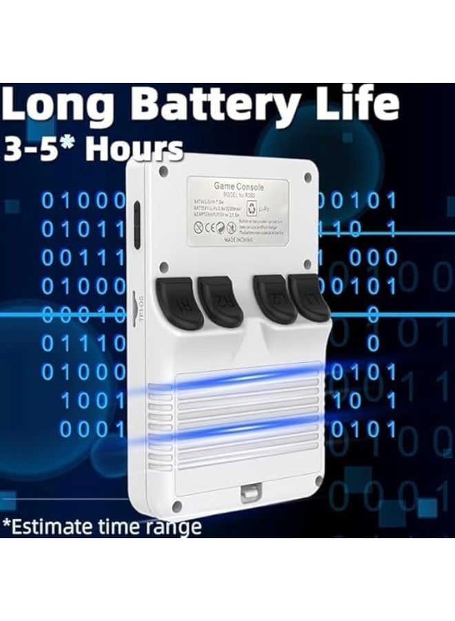 Wheels R36S Retro Handheld Game Console, White, 15000+ Games, 64G Built-in Storage, Portable Gaming System with Color Display, Rechargeable Controller - Image 3