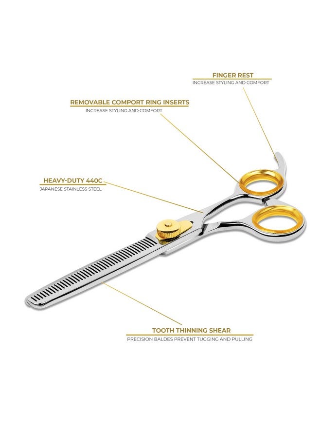 Sharf Professional Cat And Dog Grooming Scissors 6.5" 42Tooth HeavyDuty Thinning Scissors For Dogs And Cats, 440C Japanese Steel Comfortable LongLasting Sharpness For Years - Image 3