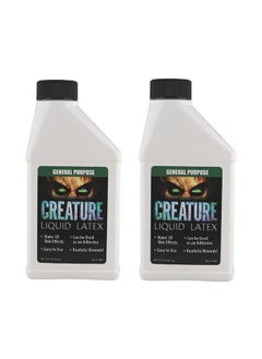 Liquid Latex Fashions Creature Liquid Latex 2 Pack - CLEAR - General Purpose Professional Special Effects, for Halloween Vampire, Monster, Zombie Makeup and Dress up  - Image 1