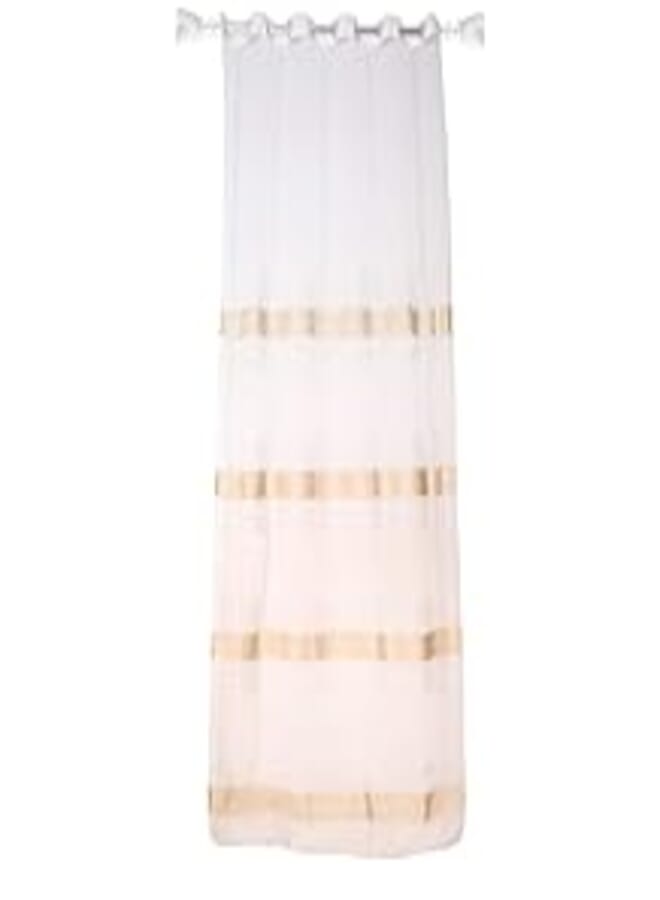 Penguin transparent tulle curtain 140*250 cm - white and gold - 140*250 - golden 1.00 piece