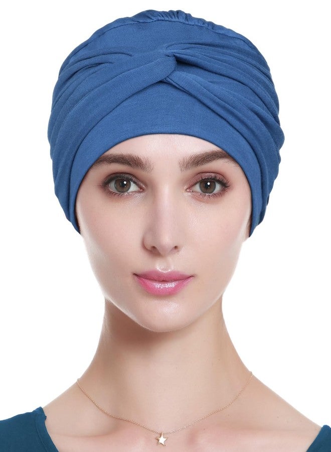 Alnorm Chemotherapy Headwear Breast Cancer Gift Fashionable Head Accessories Blue - Image 1