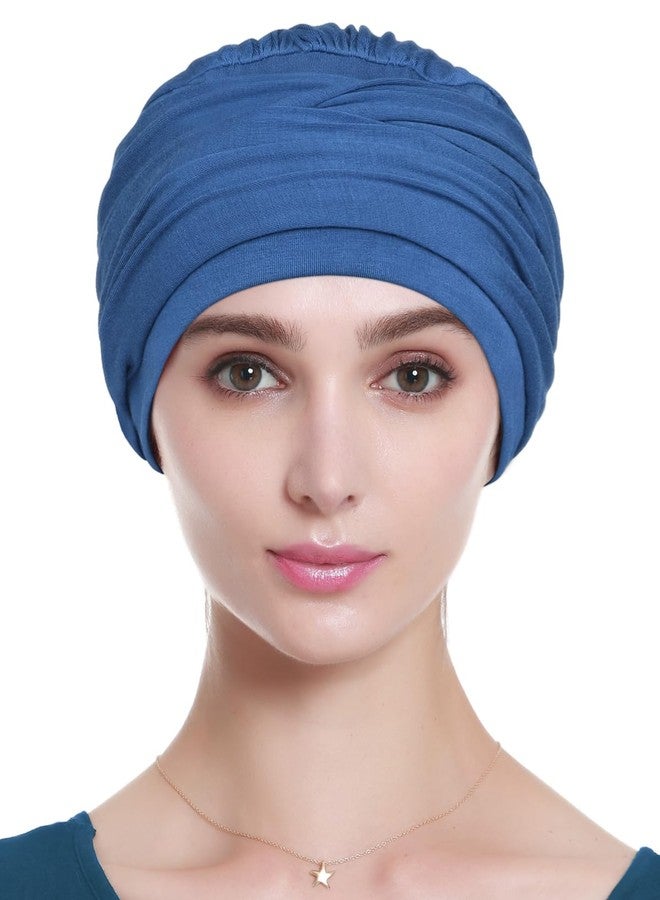 Alnorm Chemotherapy Headwear Breast Cancer Gift Fashionable Head Accessories Blue - Image 4
