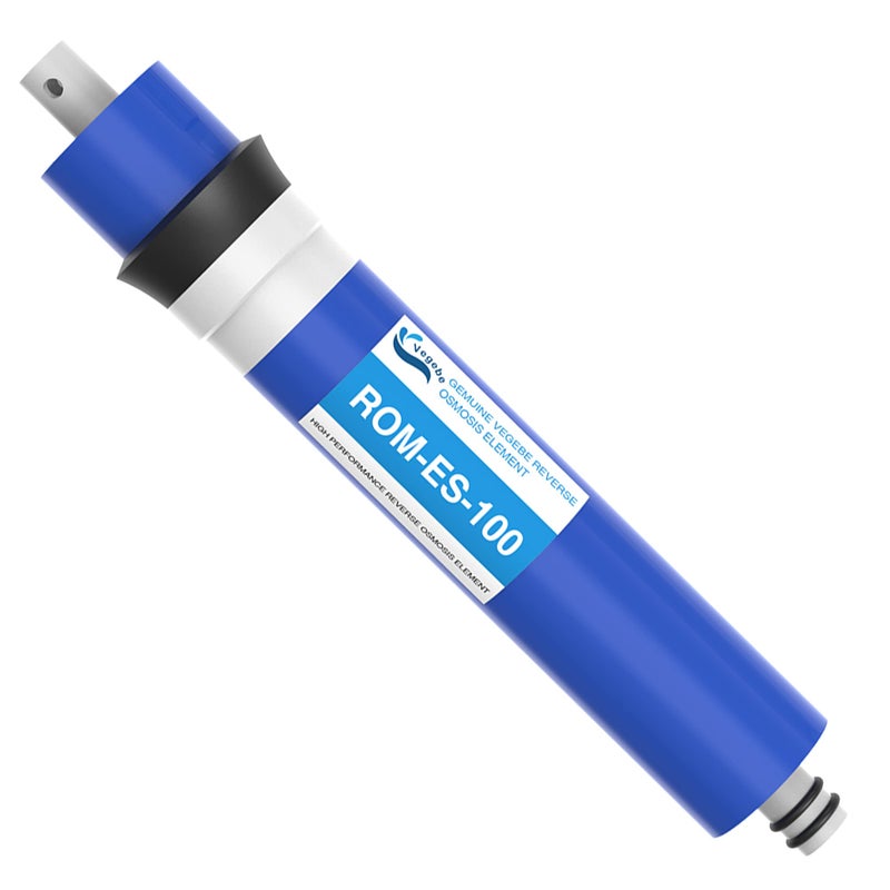 Vegebe فلتر غشاء RO من فيجيبي 100 GPD 12x18 بديل عنصر غشاء التناضح العكسي يناسب نظام تصفية مياه الشرب تحت الحوض 1 عبوة