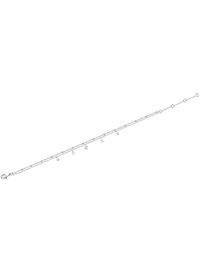 PAVOI 14K Gold Plated Beaded Cuban Cubic Zirconia Simulated Diamond Station Infinity Chain Bracelets for Women | Adjustable Chain Bracelet - Image 3