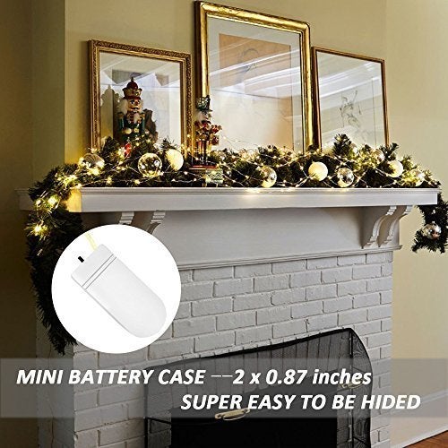 XERGY 20 LED 2 m Starry String Battery Powered Fairy Lights 2X CR2032 Large Beads Copper Wire (6 pieces, Warm White) - Image 3