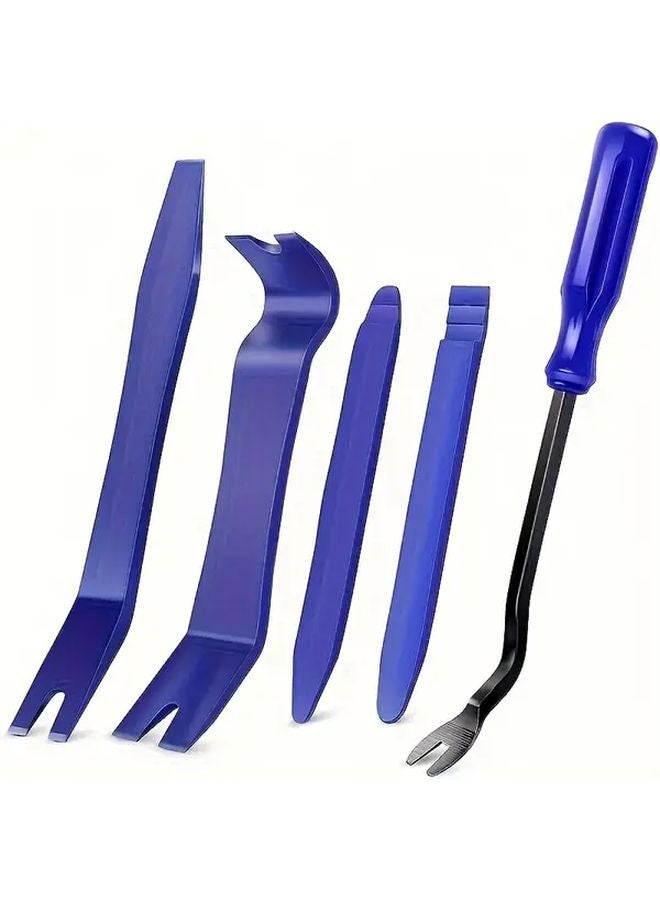Blue 4pcs Car Interior Trim Removal Tool Kit No Scratch Pry Tools For Door Panel Dashboard - Image 1