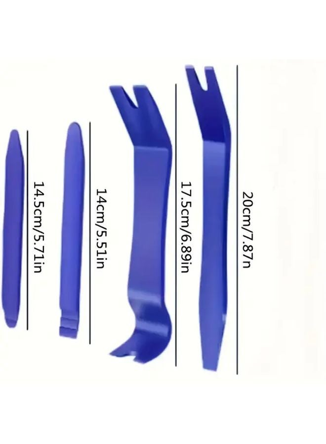 Blue 4pcs Car Interior Trim Removal Tool Kit No Scratch Pry Tools For Door Panel Dashboard - Image 3