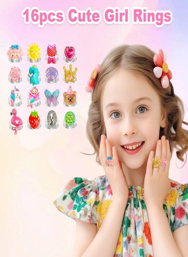 ELEMIRSA Little Girls Kids Jewelry Sets Girl Princess Jewelry Dress Up Accessories Toy Playset Set for Toddlers - Image 3