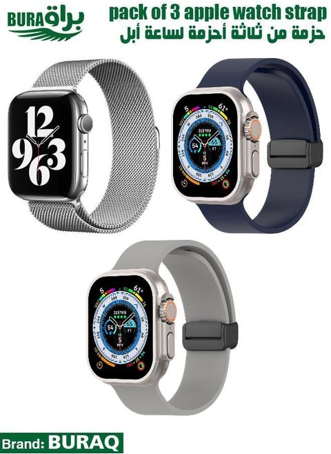 Apple Watch Band Strap For Apple Watch Ultra 2/Ultra 49mm, Series 10 46mm, 9/8/7 45mm, SE2/SE/6/5/4 44mm, 3/2/1 42mm