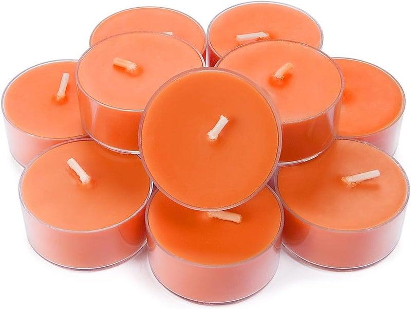 DEYBBY Scented Tealight Candles, Long Lasting Soywax Tea Candle Used for All of Holders|Clear Cup|12 Counts|Up to 4 Hour Burn Time|Fresh Orchard - Image 1