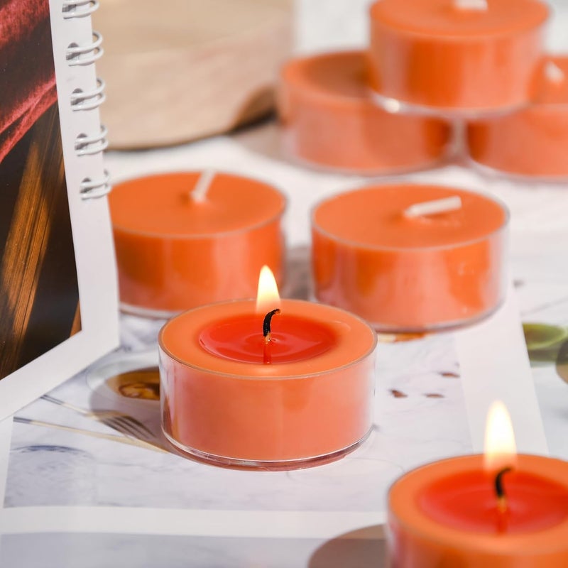 DEYBBY Scented Tealight Candles, Long Lasting Soywax Tea Candle Used for All of Holders|Clear Cup|12 Counts|Up to 4 Hour Burn Time|Fresh Orchard - Image 5