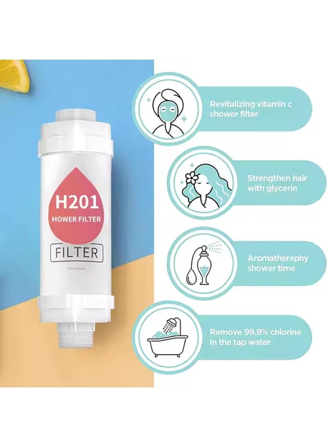 Cherry Scented Shower Head Filter - Vitamin C Infuser | Hard Water Softener, Chlorine & Fluoride Remover | Purifying Filtered Shower Head with Beads | Stops Dry Skin & Hair Loss  - Image 3