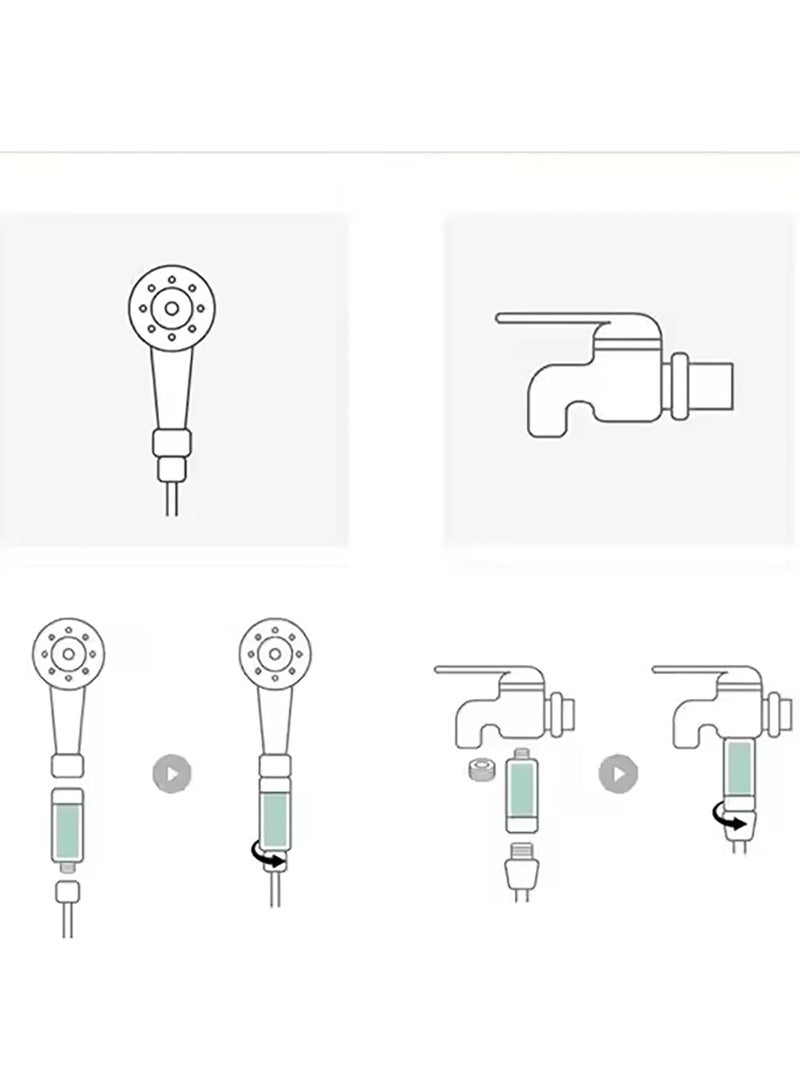 Shower Filter Head with Cherry Scented  - Vitamin C Infuser | Hard Water Softener, Chlorine & Fluoride Remover | Purifying Filtered Shower Head with Beads | Stops Dry Skin & Hair Loss - Image 4