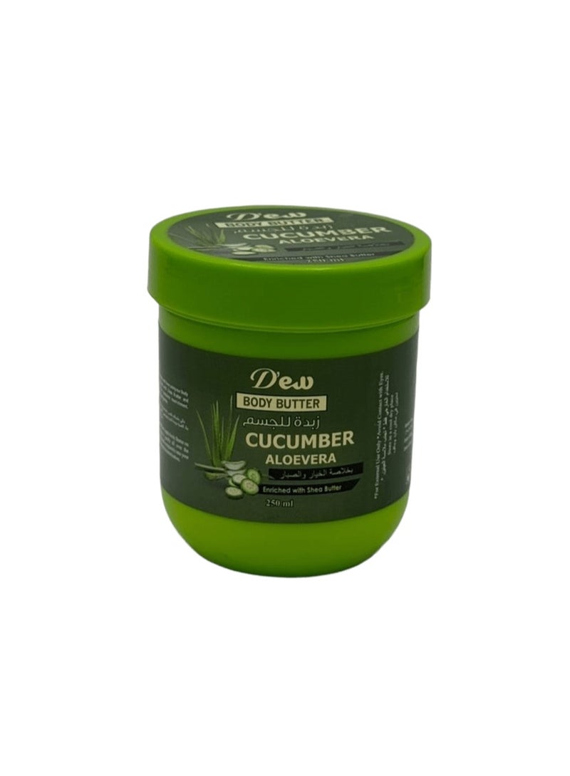 Body Butter Cucumber Aloevera - 250ml | Enriched with Shea Butter