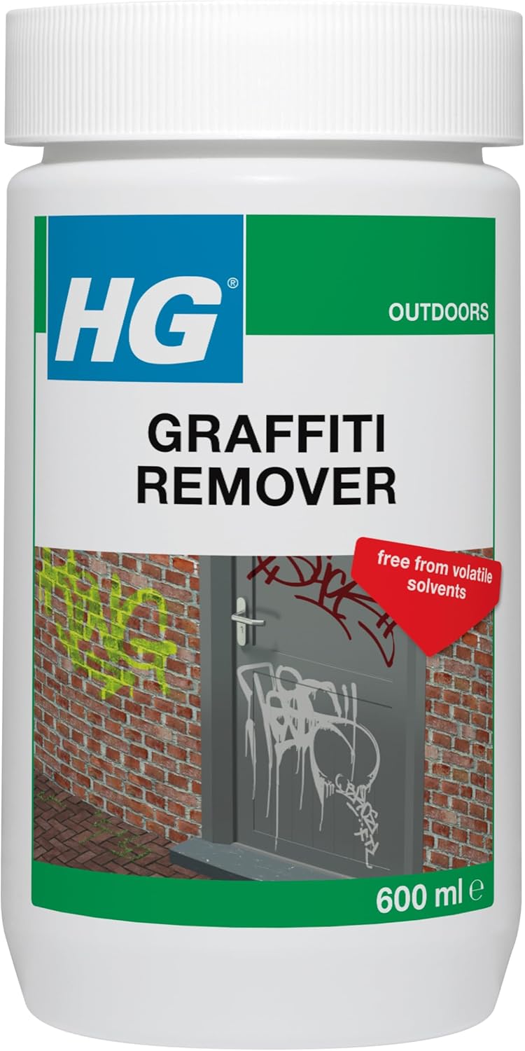 HG Graffiti Cleaner, Powerful Spray Paint, Emulsion, Pen & Mark Remover for All Surfaces – 600ml (127060106) - Image 1