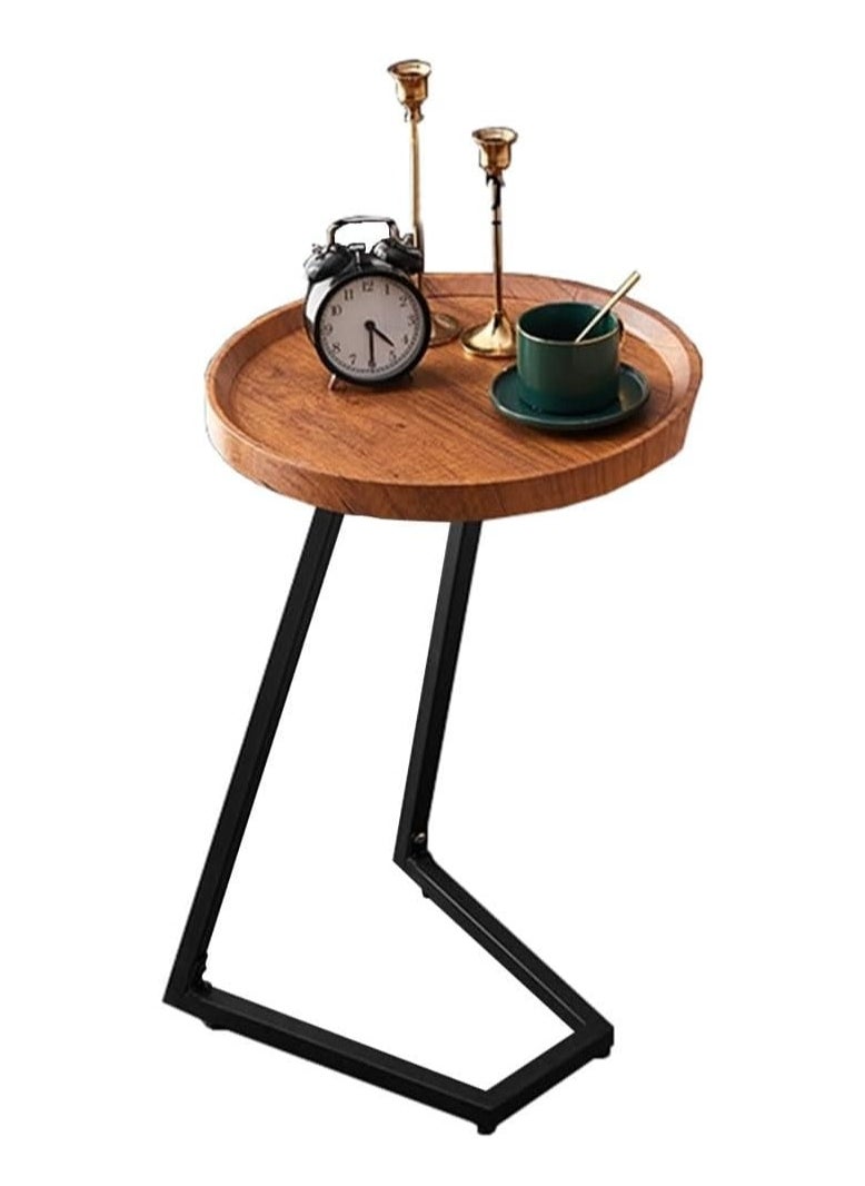 DubaiGallery - Side Table Small Bedside Table Mini Skinny Bedside Table End Table, Space Saving Height 27.6 inches (70 cm) C-Shaped Coffee Table, Side Sofa Snack Table for Sofa Reclining Furniture - Image 1