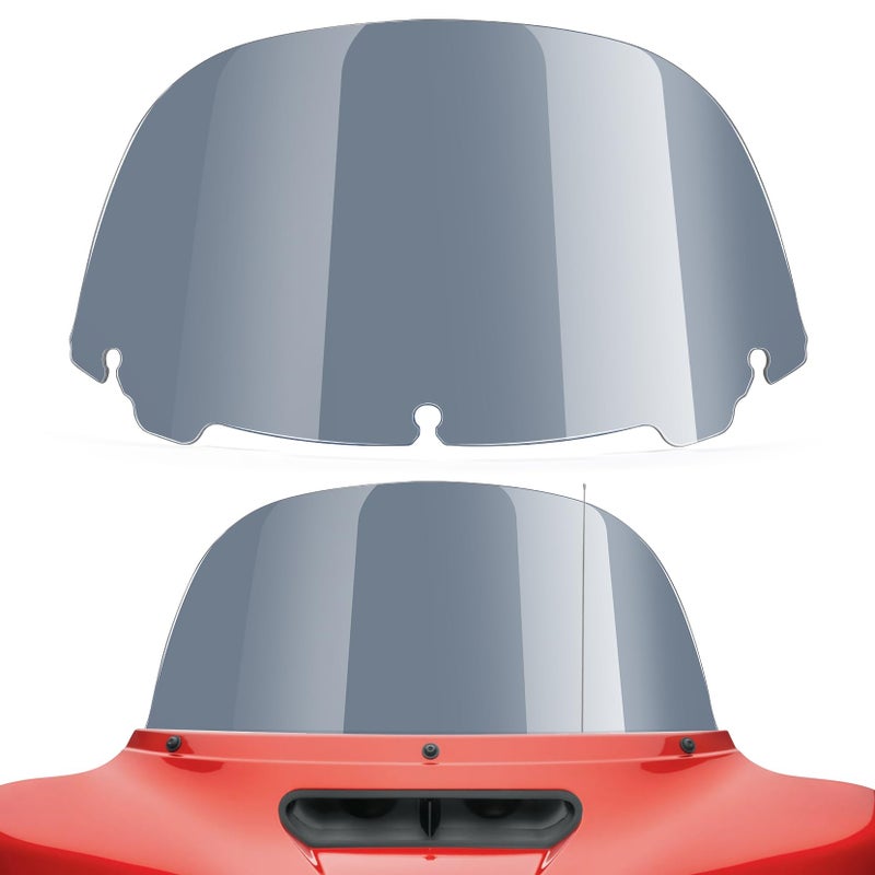 Amazicha Windshield Round 10 Windscreen 20142023 Fit for Harley Davidson Touring Street Glide1423 Electra Glide 1422 Ultra Limited 1424 and 14later Tri Glide models Except 23 FLHXSESmoke