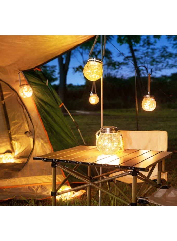 GOGOGO Solar Lanterns Outdoor Waterproof, 4 Pack Outdoor Lanterns with 30 LED Waterproof Garden Decor Patio Solar Lights Outdoor Decorative Backyard Solar Lanterns Outdoor Hanging ( Warm Light ) - Image 5