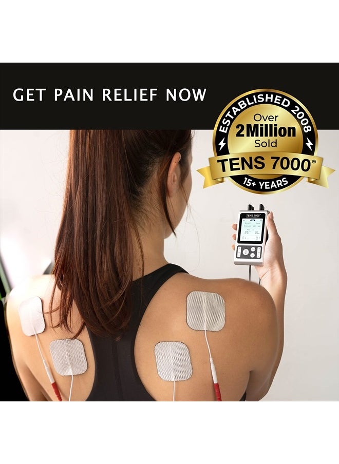 TENS 7000 Rechargeable TENS Unit Muscle Stimulator and Pain Relief Device - Advanced TENS Machine for Effective Back Pain Relief, Nerve Pain Relief, Muscle Pain Relief  - Image 3