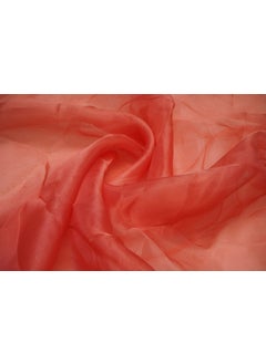 Pehnava Fab Studio Tissue Organza Fabric for Dress Cloth Material for Use in Fancy Garments Making Frocks GownsDresses and Also Wrapping Party Wedding DecorationsLight Red1 Meter