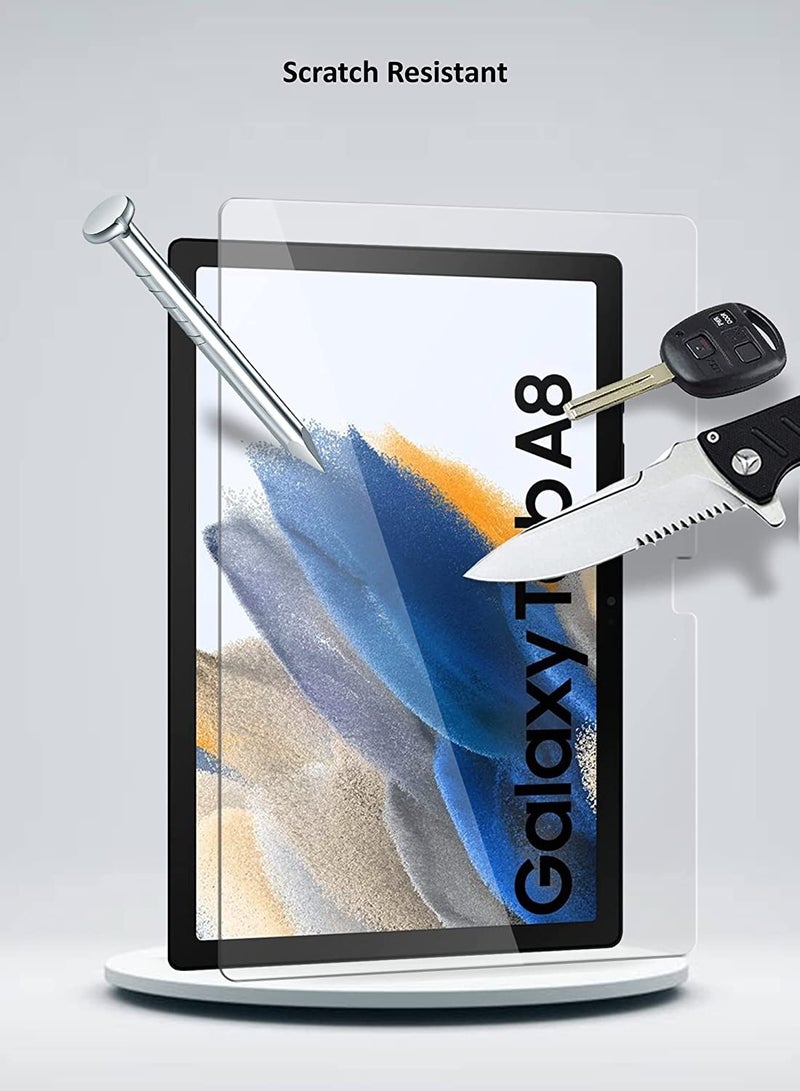 دبليو تيك سامسونج جالاكسي تاب A8 10.5 2021 10.5 بوصة بريميوم سيريز 2D واقي شاشة من الزجاج المقسى (TSGPCN) - شفاف - Image 1