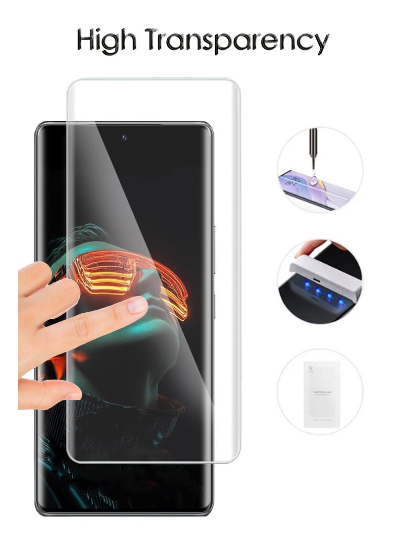 For Tecno Pova Curve 5G - UV Advanced Premium Tempered Glass Screen Protector Guard , Full Adhesive UV Curved Case Friendly HD Clarity With Installation Kit - Image 2