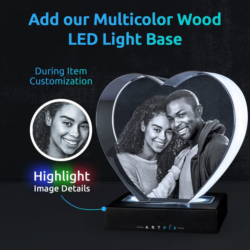 Artpix 3D Crystal Photo Gifts مخصصة لأب الأب زوجة زوجة الرجال أمي أمي لها هدية رائعة مخصصة مع صورتك الخاصة - Image 3