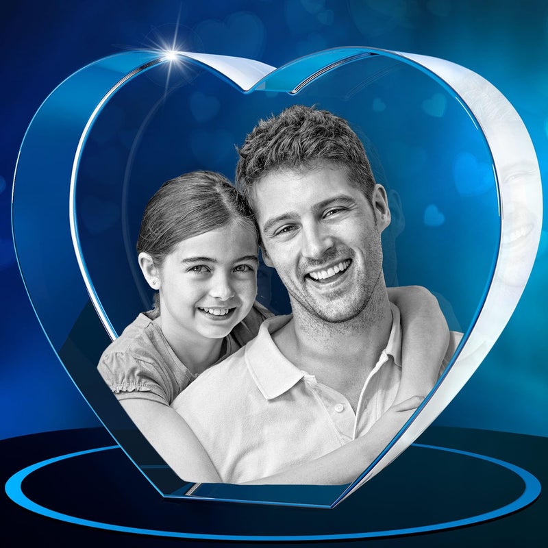 Artpix 3D Crystal Photo Gifts مخصصة لأب الأب زوجة زوجة الرجال أمي أمي لها هدية رائعة مخصصة مع صورتك الخاصة - Image 1