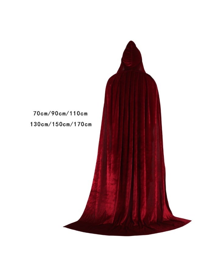 NIBEMINENT Halloween cape, masquerade, dance party costume, velvet witch cape, Death cloak and cape - Image 1