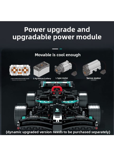 Cyberpunk Lamborgan Green Cow Building Blocks Black Samurai V12 Remote Control Car Boy Assembled Toy Car-Color:1:14 Benchi F1-dynamic