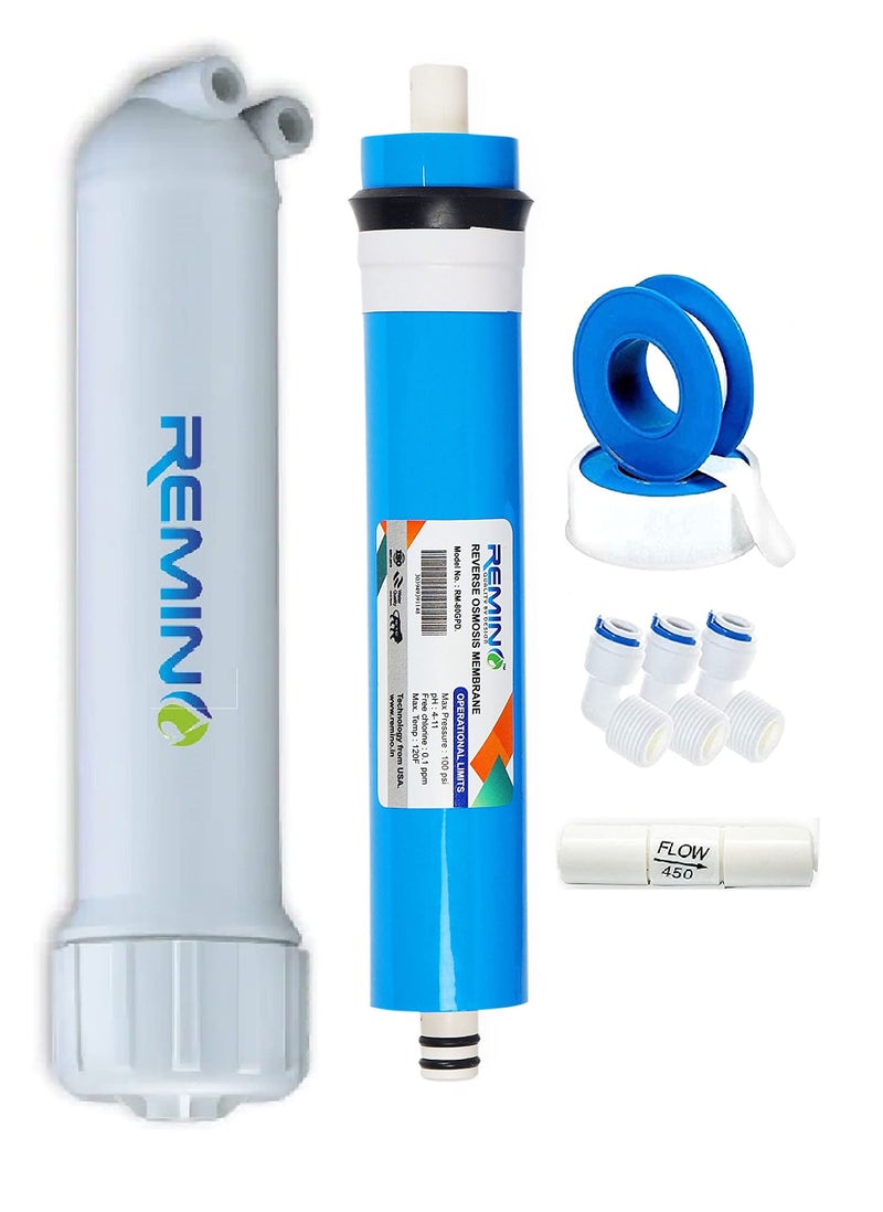 Remino complete Ro purifier filter service kit of 100 GPD membrane water with all accessories (Full Service KIt With 02 Inline) - Image 3