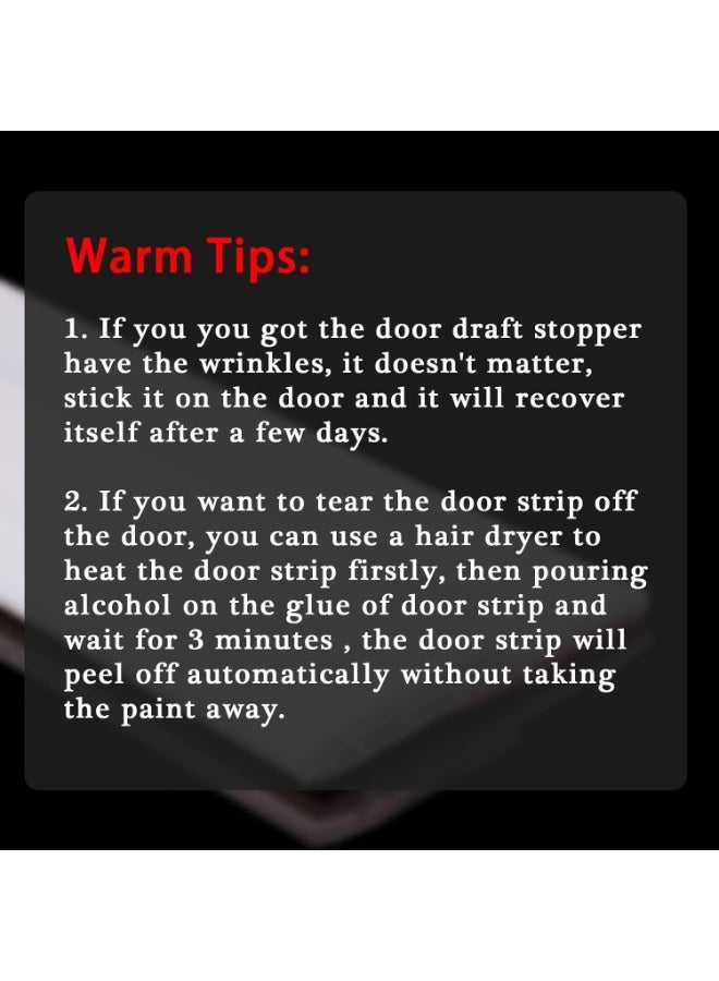 كوينز مانع تسرب أسفل الباب – شريط عازل للهواء والصوت – مقاوم للعوامل الجوية، متين من السيليكون – العرض 2 بوصة × الطول 39 بوصة، باللون الأسود – مناسب للأبواب الداخلية والخارجية - Image 5