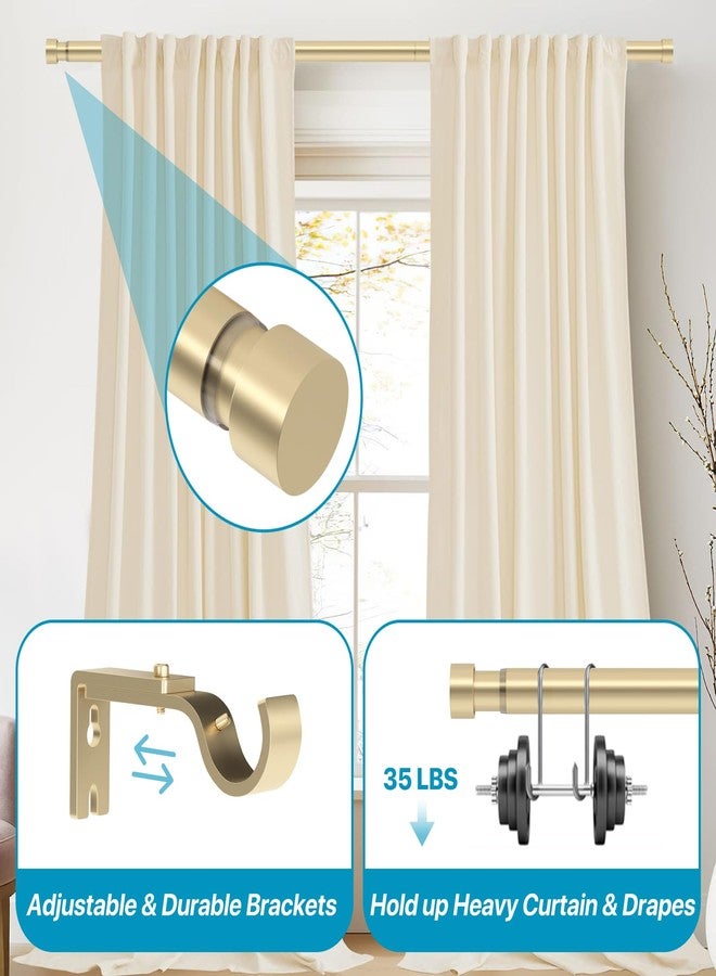 COSITA Gold Curtain Rods 180 inch, Extra Long Curtain Rod for Windows 120-180 inch, 1 inch Heavy Duty Drapery Rod for Outdoor Patio, Living Room, Bedroom, Modern Adjustable Curtain Pole 10-15ft - Image 4
