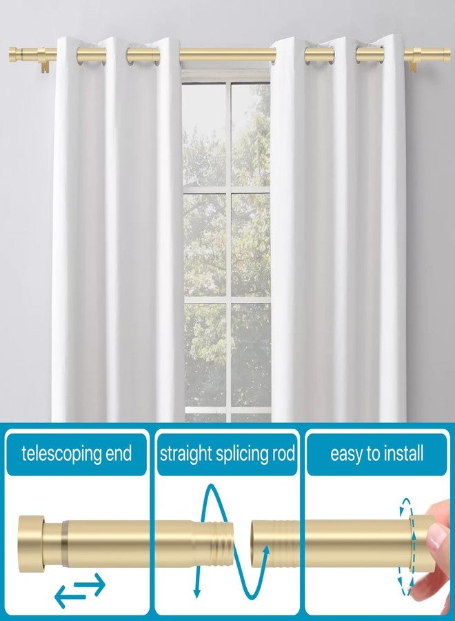COSITA Gold Curtain Rods 180 inch, Extra Long Curtain Rod for Windows 120-180 inch, 1 inch Heavy Duty Drapery Rod for Outdoor Patio, Living Room, Bedroom, Modern Adjustable Curtain Pole 10-15ft - Image 5