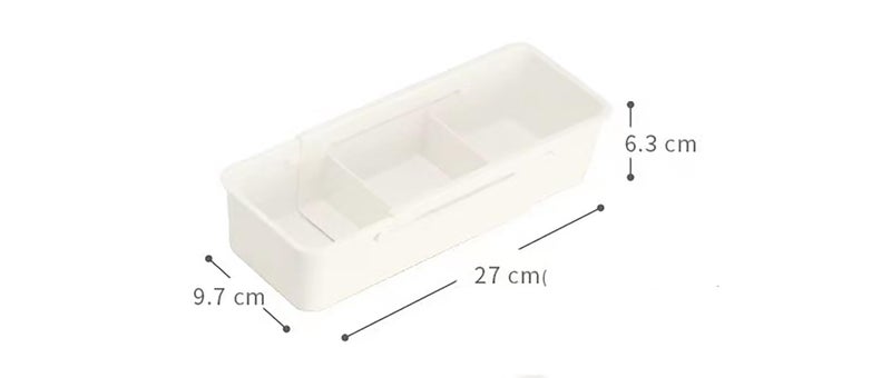 MosQuick® Set of 2 Expandable partition boxes for storage with dividers tandem box drawer for kitchen drawer organizer tray cutlery tray for drawer divider spoons holder for kitchen - Image 5