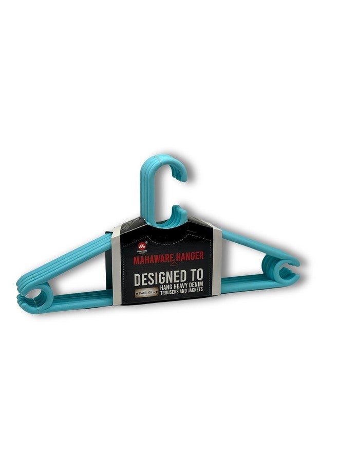 Mahaware Sturdy Polypropylene Hanger, Pack of 6, Mint Granite Green l Cloth Hanger l Dress Hangers l Hanger for Clothes Hanging - Image 1
