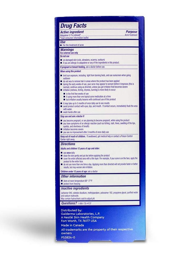 differin Acne Treatment Gel 90 Day Supply Retinoid Treatment for Acne Prone Sensitive Skin 45g - Image 2