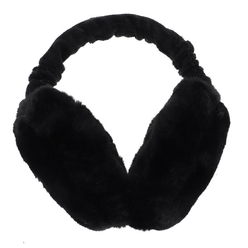 Foldable Earmuffs Ear Warmers Unisex Winter Warm Ear Covers (Black) - Image 1