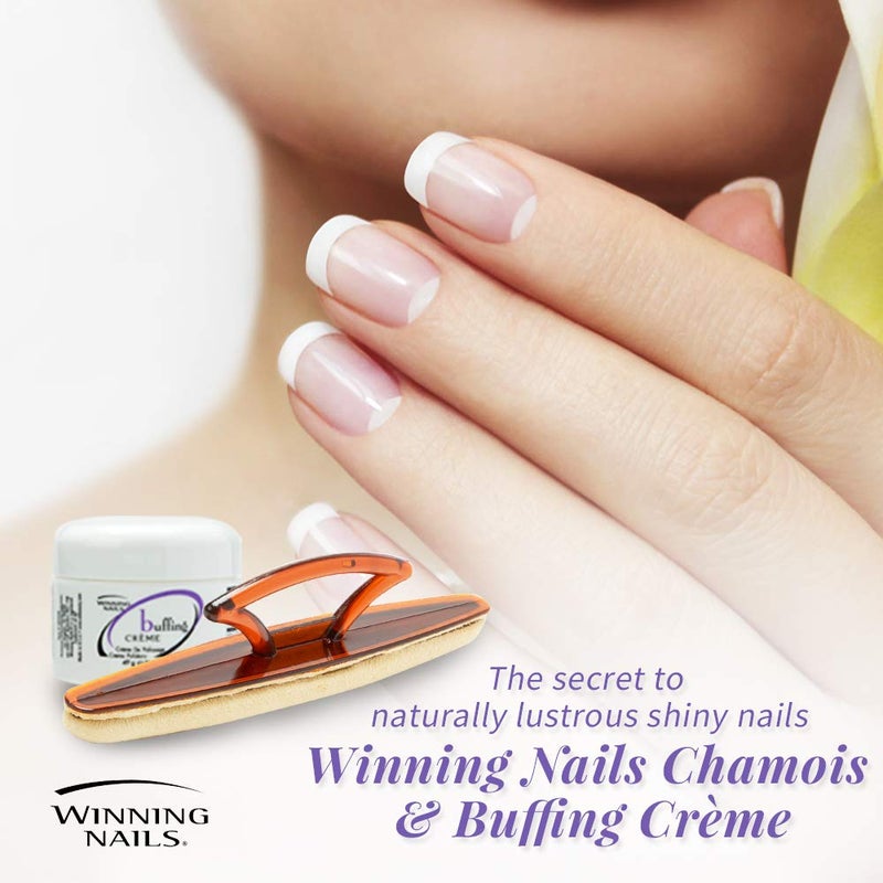 Winning Nails Chamois Buffer And Buffing Cream | Buff And Shine Dull Nails While Softening Cuticles | Assists With Fill And Repair Lines | 1.75 Oz. Set - Image 4