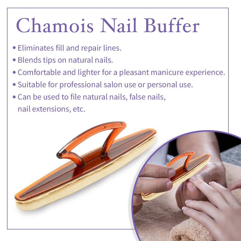 Winning Nails Chamois Buffer And Buffing Cream | Buff And Shine Dull Nails While Softening Cuticles | Assists With Fill And Repair Lines | 1.75 Oz. Set - Image 2