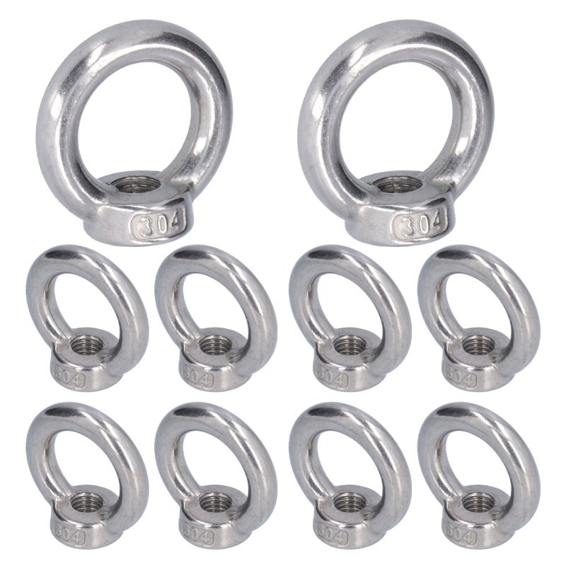 Stainless Steel Lifting Eye Nut High Strength Wear Resistant Precise Thread - Durable Corrosion Resistant Polished Exterior Lifting Eye Nut for Engineering Cranes Mining Equipment - Image 1
