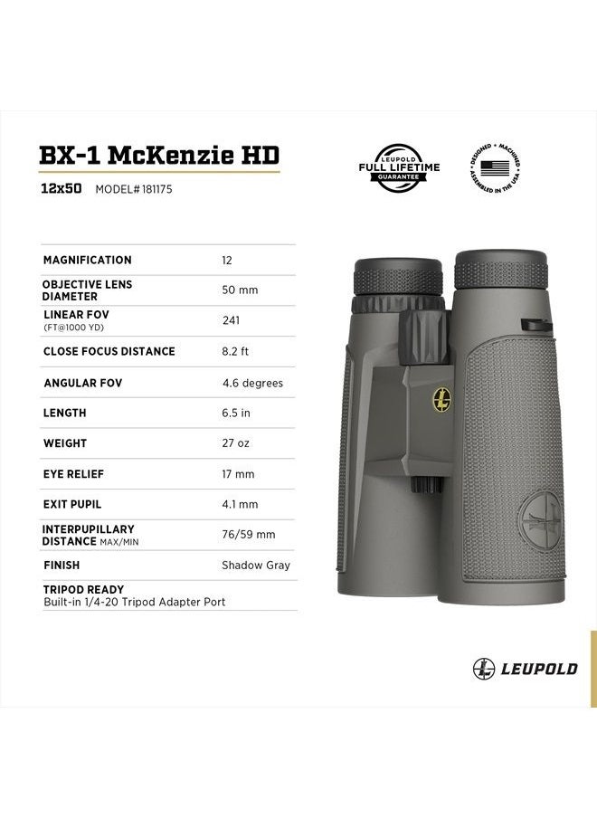 Leupold - BX-1 McKenzie HD Binoculars, 12x50mm (181175) - Image 1