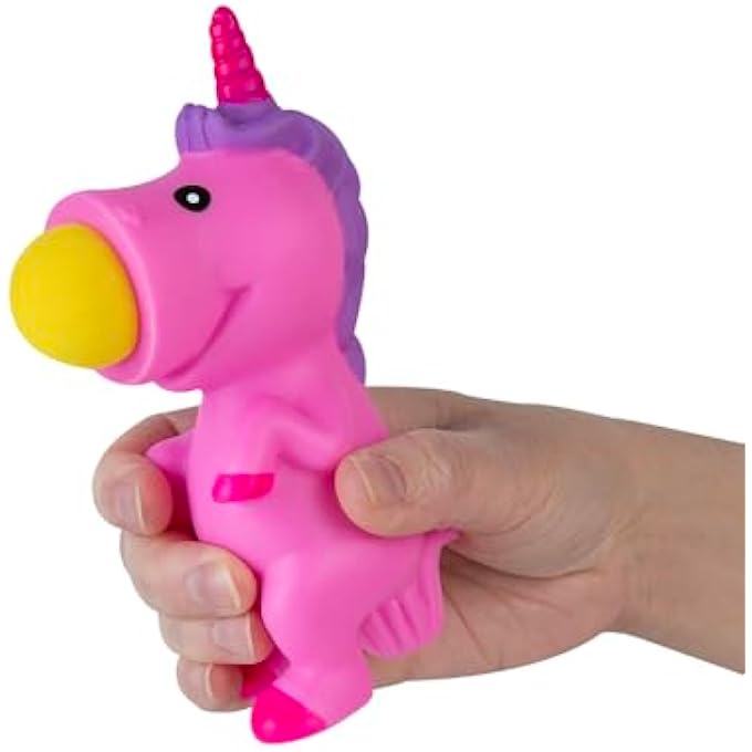 ORB Curiosities Ball Popper Ultra Fantasy 2 Pack - Dinosaur and Unicorn Squeeze & Launch Ball Popper Toys w/ 5 Foam Balls Each - Ball Shooting, Stress Relieving, Squishy Sensory Animal Toys for Kids - Image 3