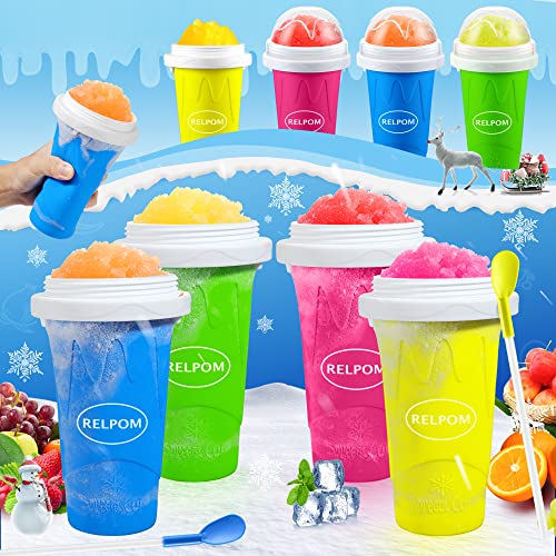 RELPOM Slushie Maker Cup, Magic Quick Frozen Smoothies Cups, Cooling Cup, Slushy Cups, Ice Cream Make, Cool Stuff Things Gadgets Funny Gifts for Kids (Blue) - Image 5